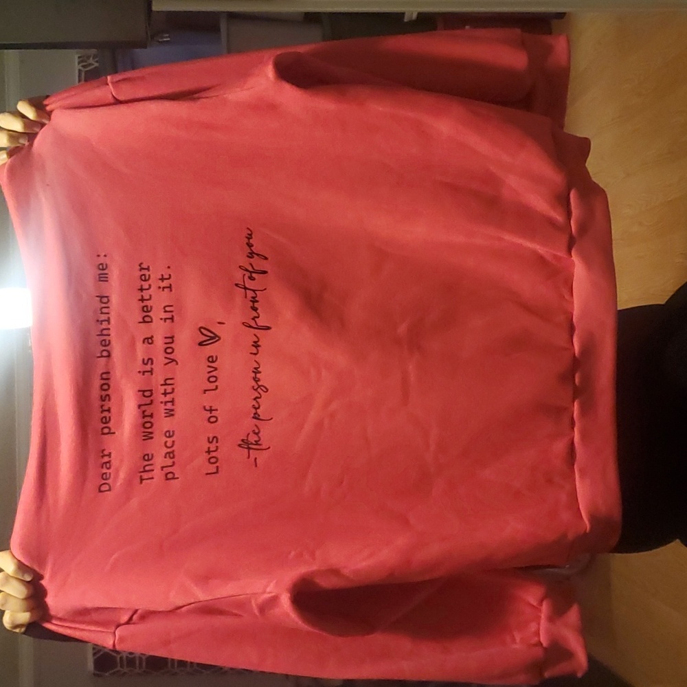 Pink hoodie